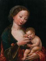 Meister mit dem Papagei zugeschrieben: Madonna mit Kind