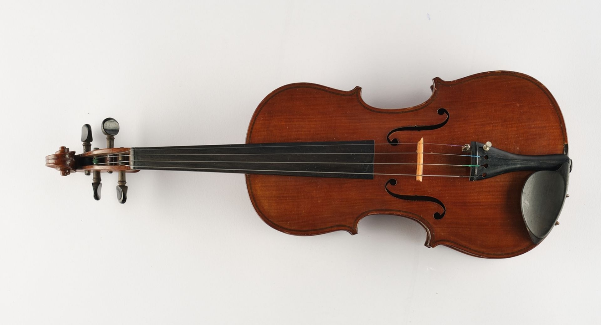 3/4 Violine, Turin / Italien, dat. 1922, Evasio Emilio Guerra (1875 - 1956), Schülerinstrument, im  - Bild 2 aus 7