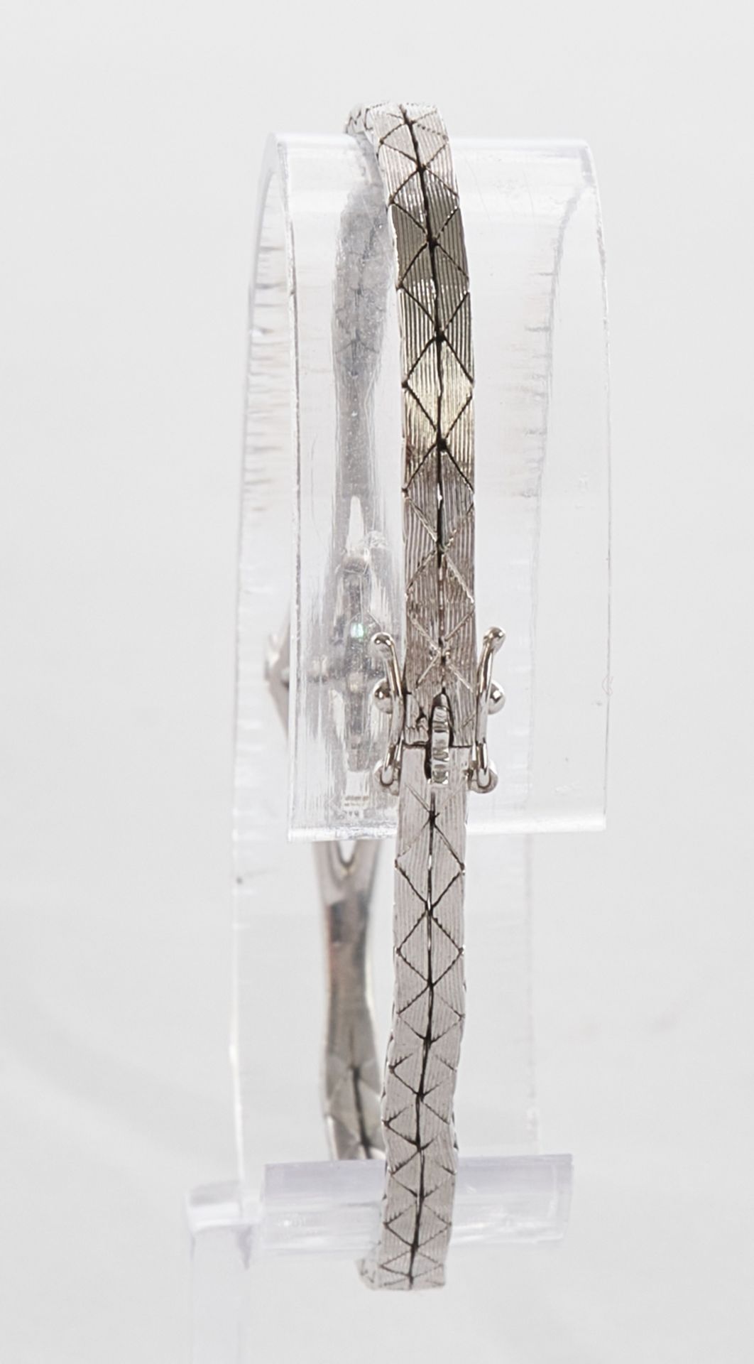 Armband, WG 585, 6 Altschliff-Brillanten zus. ca. 0.40 ct., piqué, 10.8 g - Bild 3 aus 3