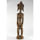 Figur, weiblich, stehend, Senufo, Elfenbeinküste, Afrika, Holz, 80 cm hoch.