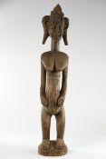 Figur, weiblich, stehend, Senufo, Elfenbeinküste, Afrika, Holz, 80 cm hoch.