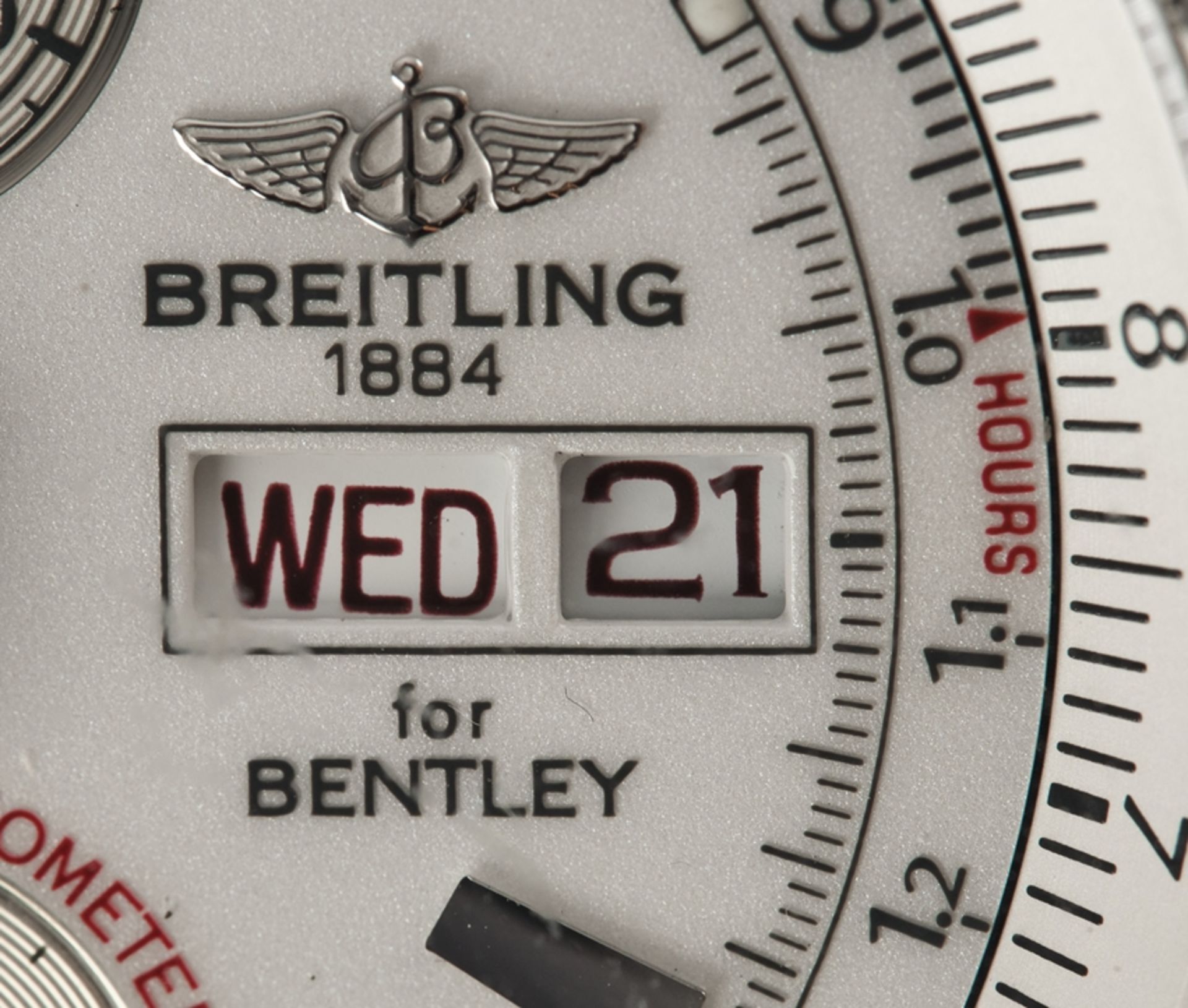Herrenarmbanduhr, Breitling Bentley GT, 2007, Automatikchronograph, Ref. A13362, Stahl, Gehäuse 50  - Bild 10 aus 12