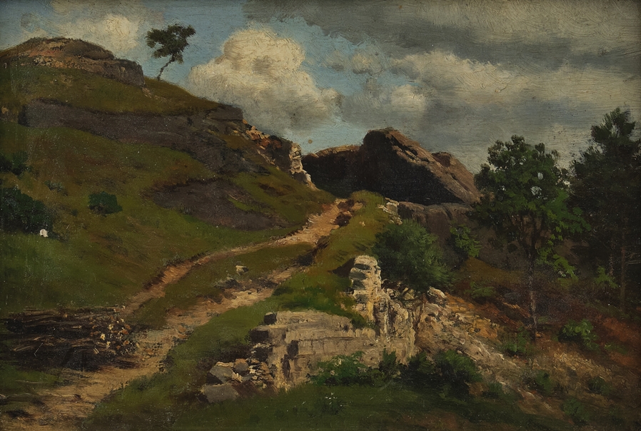 Bennewitz von Loefen, Karl Wilhelm Leopold (1826 Thorn - 1895 Eutin, deutscher Landschaftsmaler, Va