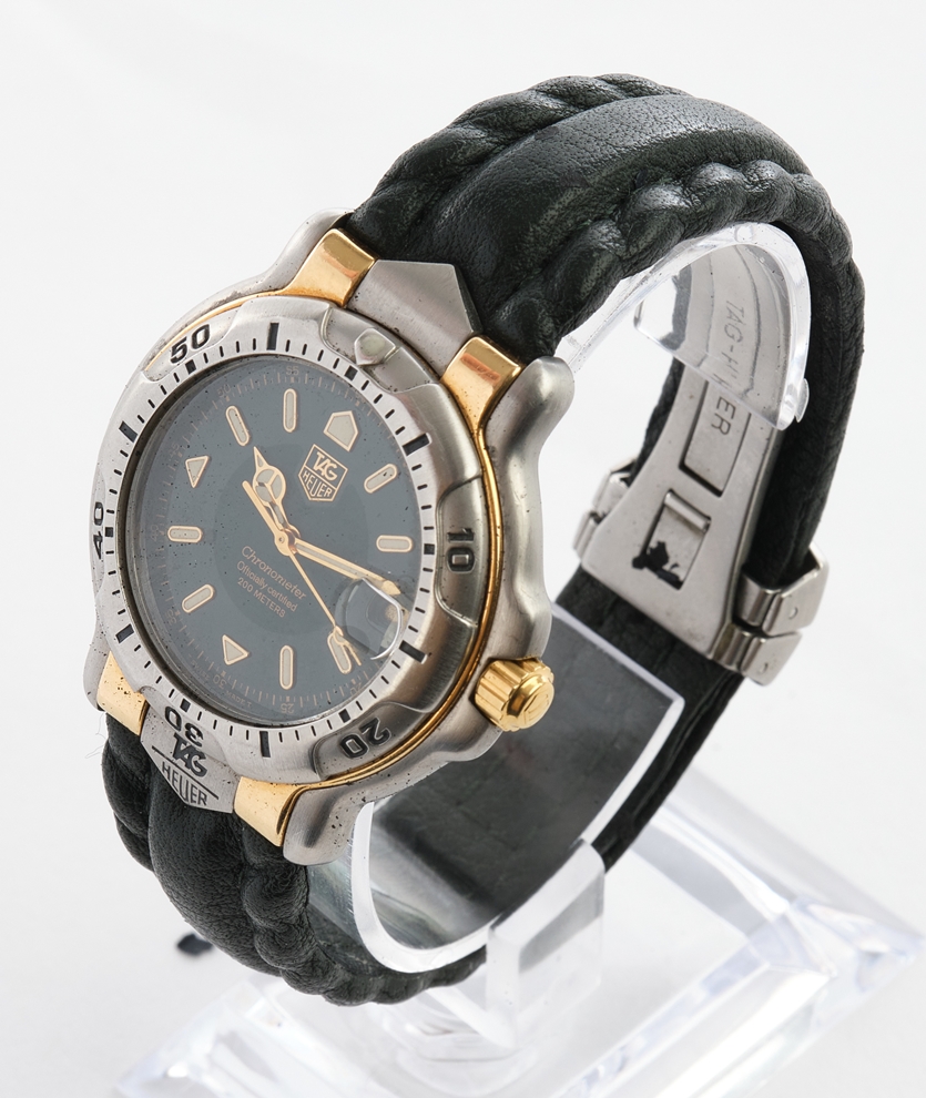 Herrenarmbanduhr, Tag Heuer 6000, Automatikchronometer, Schweiz, 1990er Jahre, Ref. WH5153-K1, grün - Image 3 of 9