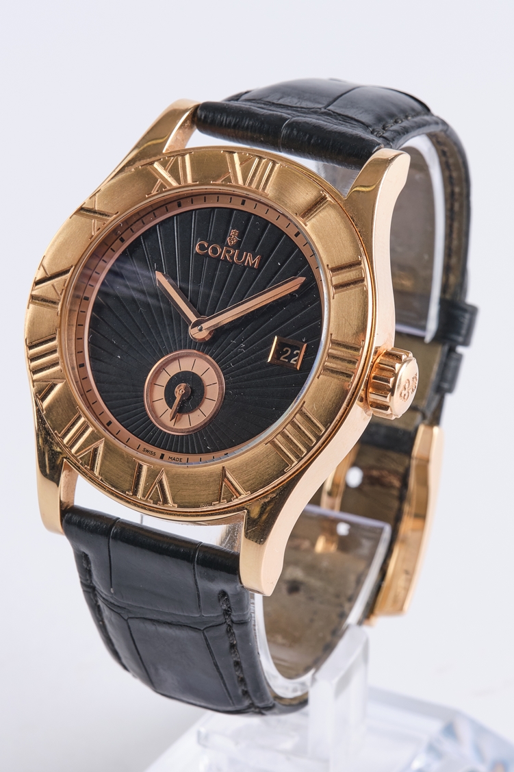 Corum, Herrenarmbanduhr, GG 750, 2008, Chronograph, Modell Romulus, Ref.-Nr. 02.002, Automatik, Kal