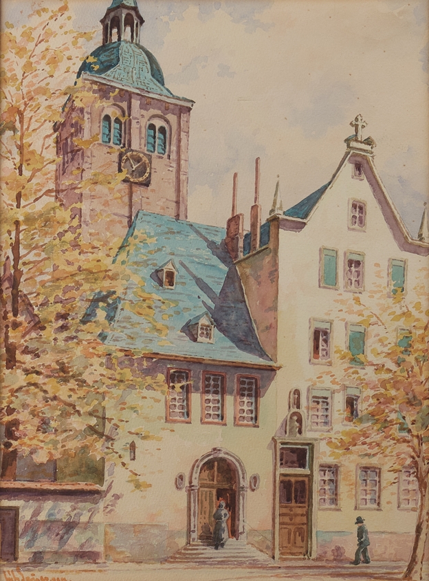 Sauer, Fritz sen. (Hemer 1917 - 1957, in Köln ansässiger Maler und Aquarellist),