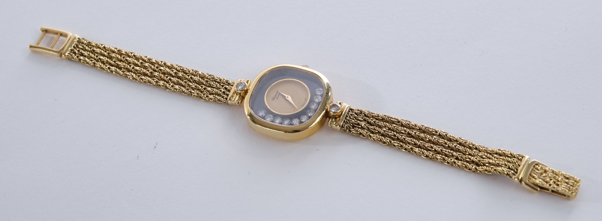 Damenarmbanduhr, Chopard, "Happy Diamonds", Schweiz, um 1980, Ref. 5089 6, quadratisches Gehäuse mi - Bild 3 aus 5