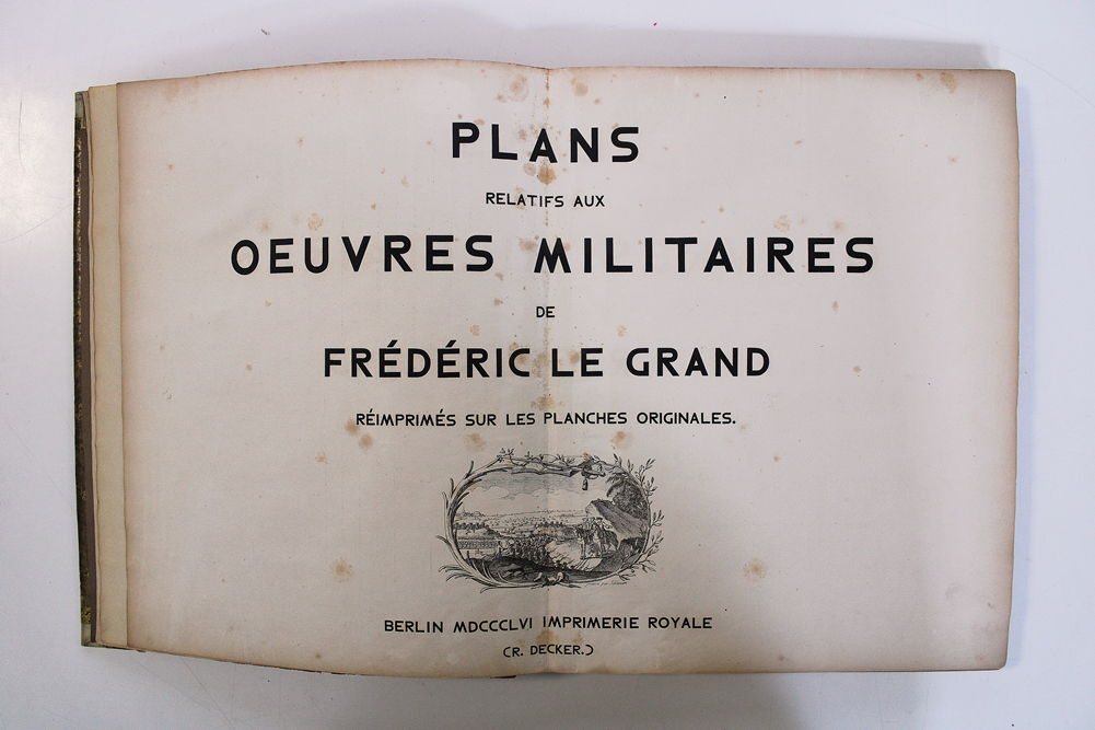 Buch, Friedrich II. (Preußen), "Plans relatifs aux oeuvres militaires de Frédéric le Grand. Réimpri - Image 5 of 5