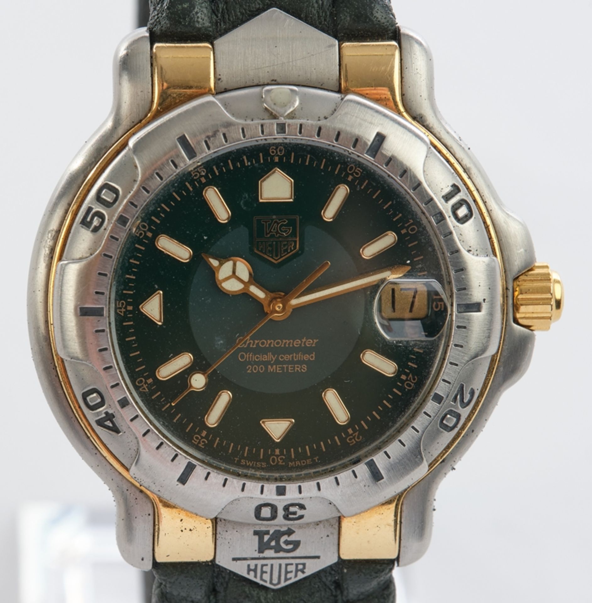 Herrenarmbanduhr, Tag Heuer 6000, Automatikchronometer, Schweiz, 1990er Jahre, Ref. WH5153-K1, grün - Bild 2 aus 9