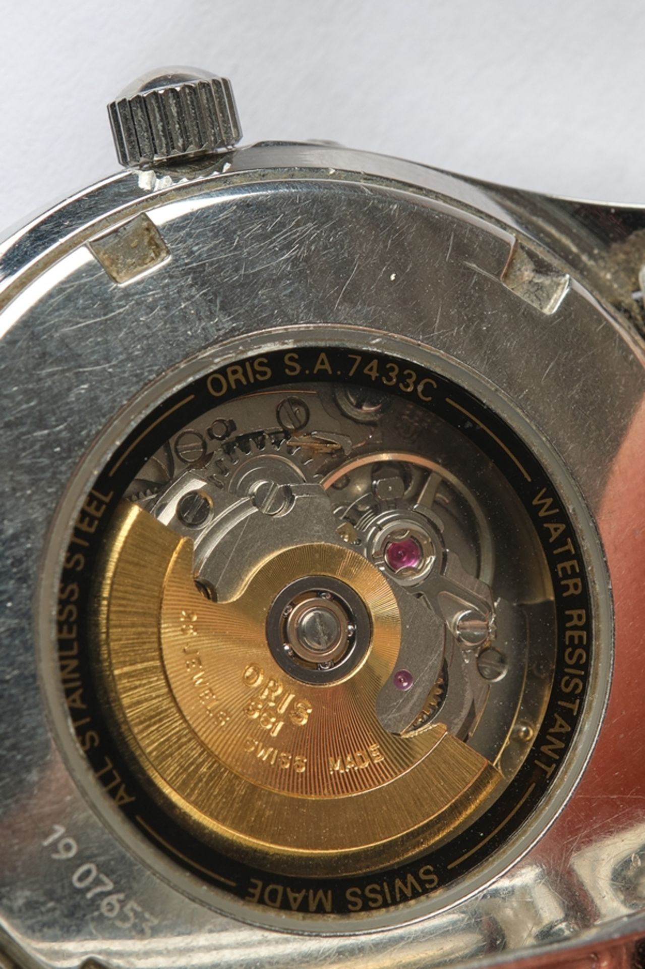 Oris Complication 7433, Armbanduhr Schweiz, 2001, Automatik, 25 Jewels, Ref. 581 7433 40 81, Gehäus - Bild 5 aus 6