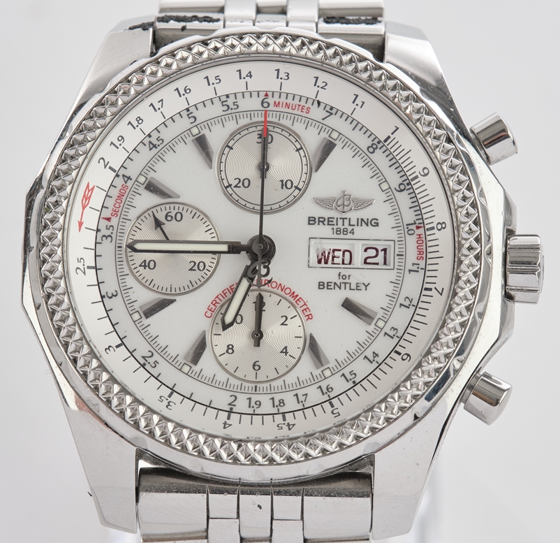 Herrenarmbanduhr, Breitling Bentley GT, 2007, Automatikchronograph, Ref. A13362, Stahl, Gehäuse 50 - Image 2 of 12