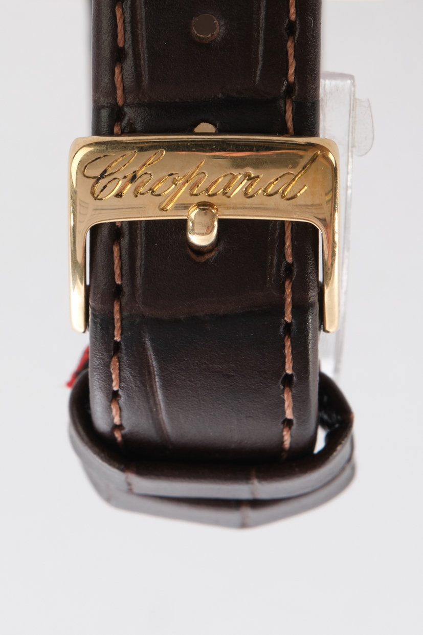 Damenarmbanduhr, Chopard, Schweiz, Ref. 445 1, rechteckiges Gehäuse in GG 750, weißes Zifferblatt m - Image 4 of 5