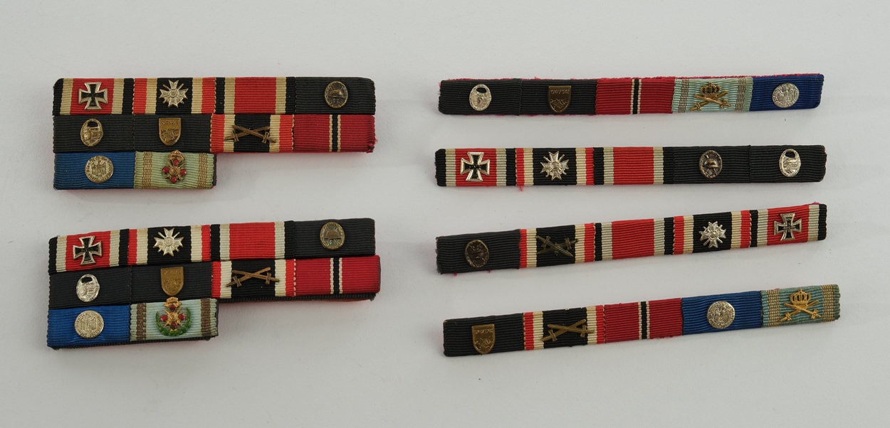 6 Ordensminiaturspangen eines Offiziers der Bundeswehr, Nachkriegsversionen / BRD
