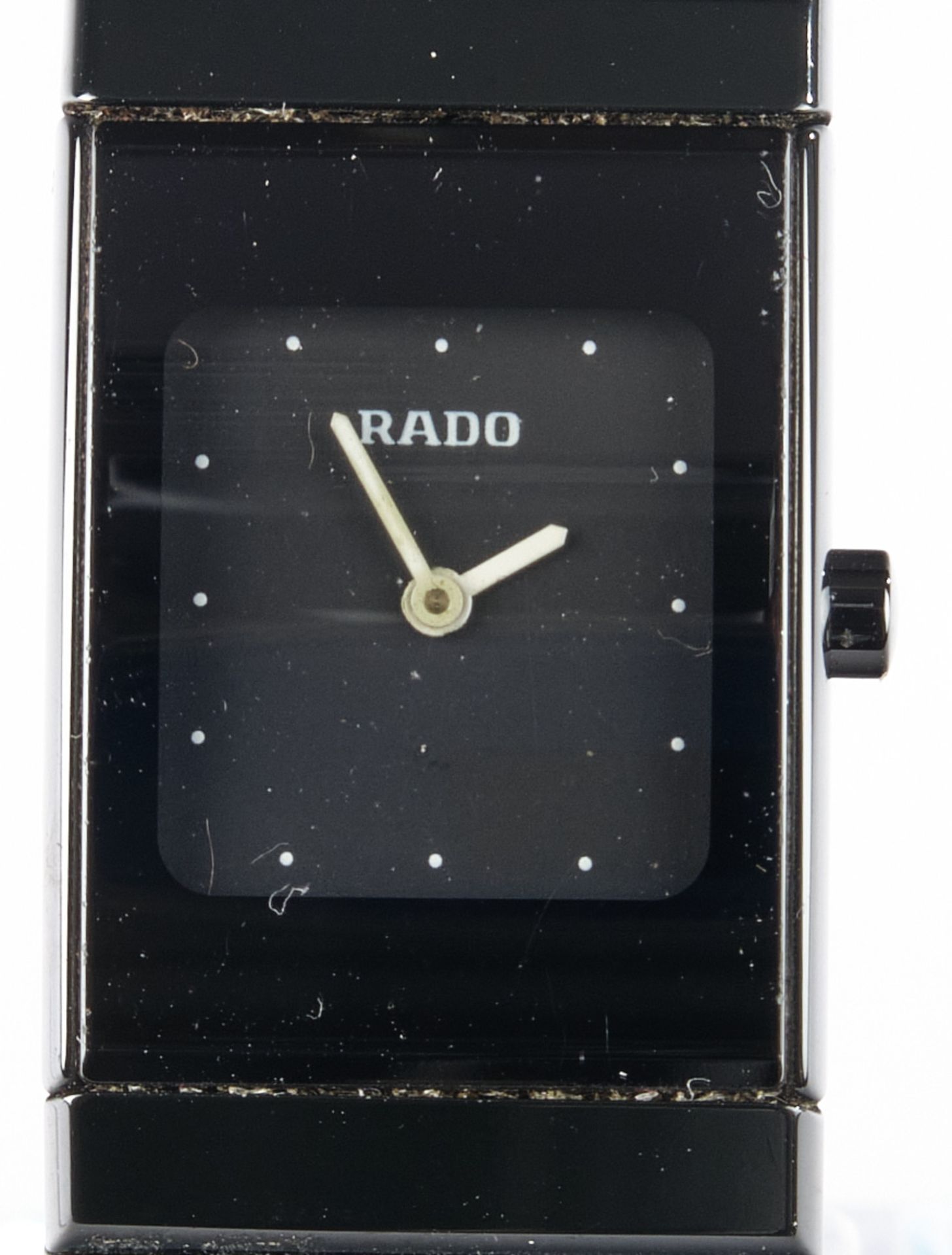Damenarmbanduhr, Rado Diastar, Schweiz, um 1994, Ref. 204.0320.3, Gehäuse und Armband in Keramik un - Bild 3 aus 4