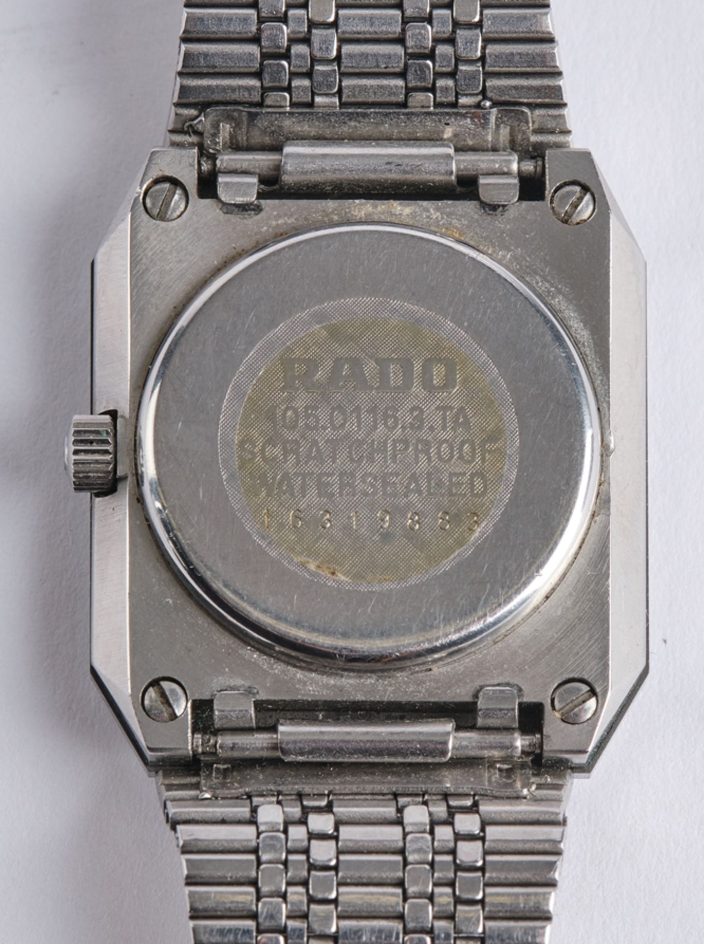 Rado, Armbanduhr, Modell Dia Star, Schweiz, 1980er Jahre, oktogonales Gehäuse, Quarzwerk, schwarzes - Bild 6 aus 7