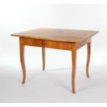 Tisch, Biedermeier, um 1825, Kirschbaum, rechteckige Platte in massivem Kirschholz mit Zargenschub,