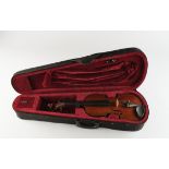 3/4 Violine, Turin / Italien, dat. 1922, Evasio Emilio Guerra (1875 - 1956), Schülerinstrument, im