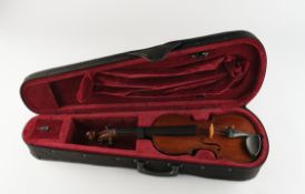 3/4 Violine, Turin / Italien, dat. 1922, Evasio Emilio Guerra (1875 - 1956), Schülerinstrument, im 