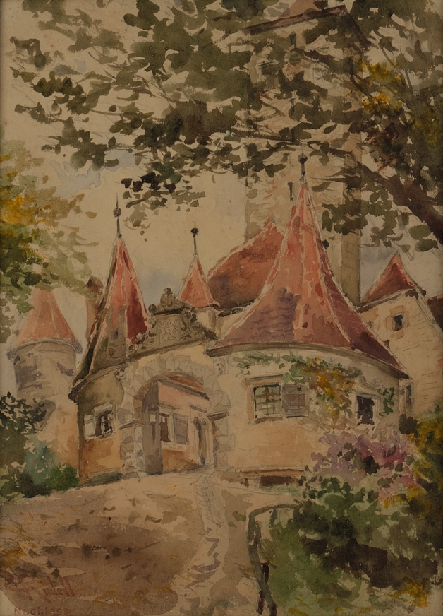 Rüdell, Carl (Trier 1855 - 1939 Köln, beliebter Aquarellmaler und Architekt in Köln),