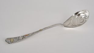 Schöpflöffel, "Lap over Edge", Silber 925, Tiffany & Co., nummeriert 360, französische Importmarke 