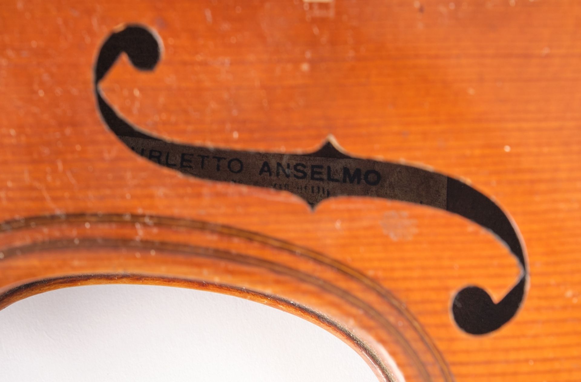 Violine, Turin / Italien, dat. 1942, Curletto Anselmo (1888 - 1973), im Korpusboden auf einem Etike - Image 4 of 9