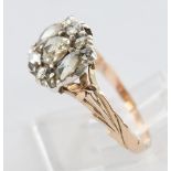 Ring, GG 585, 11 Diamantrosen, 1.8 g, RM 17