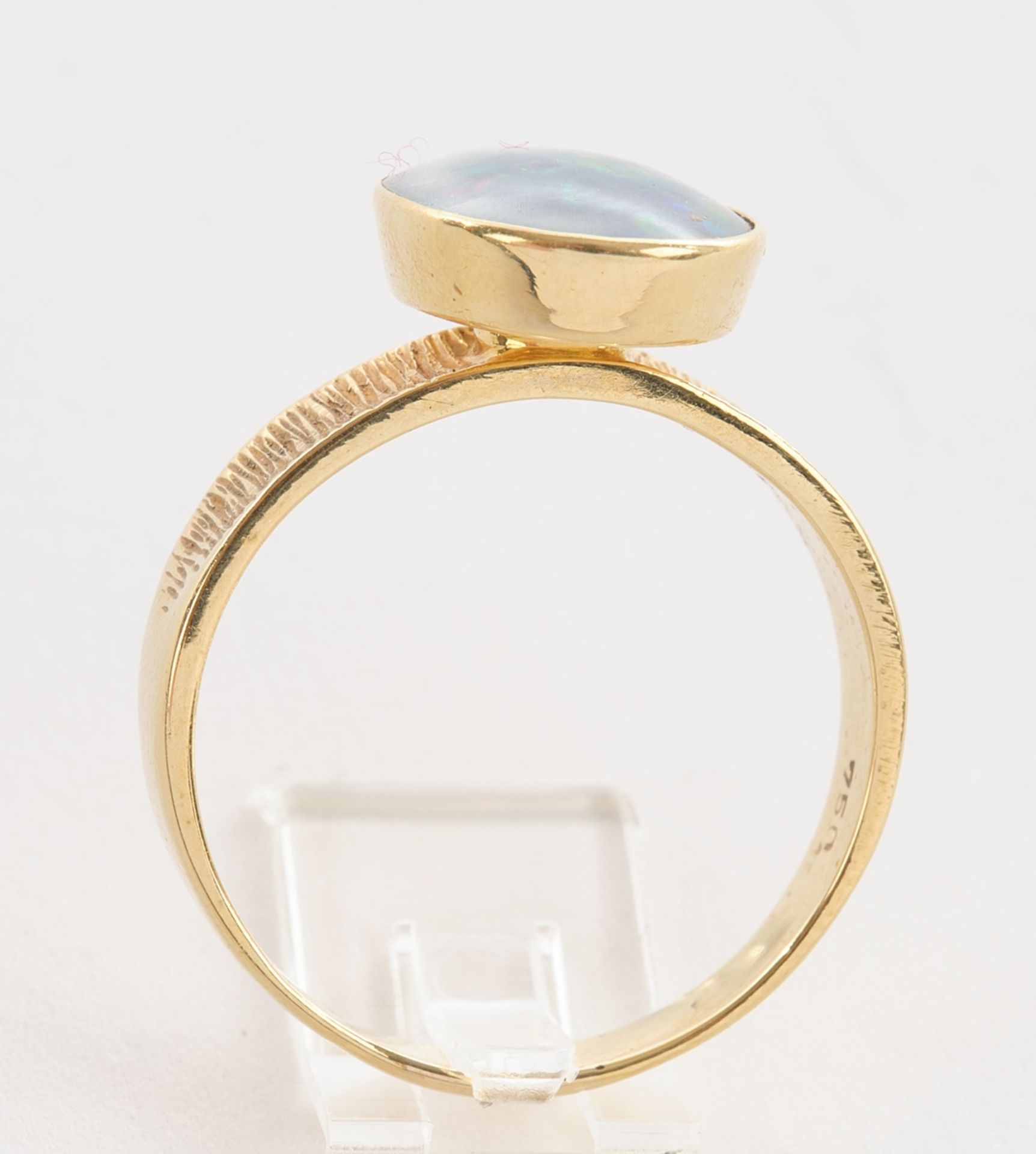 Ring, GG 750, mit Opaltriplette, 9.1 g, RM 28 - Bild 3 aus 3