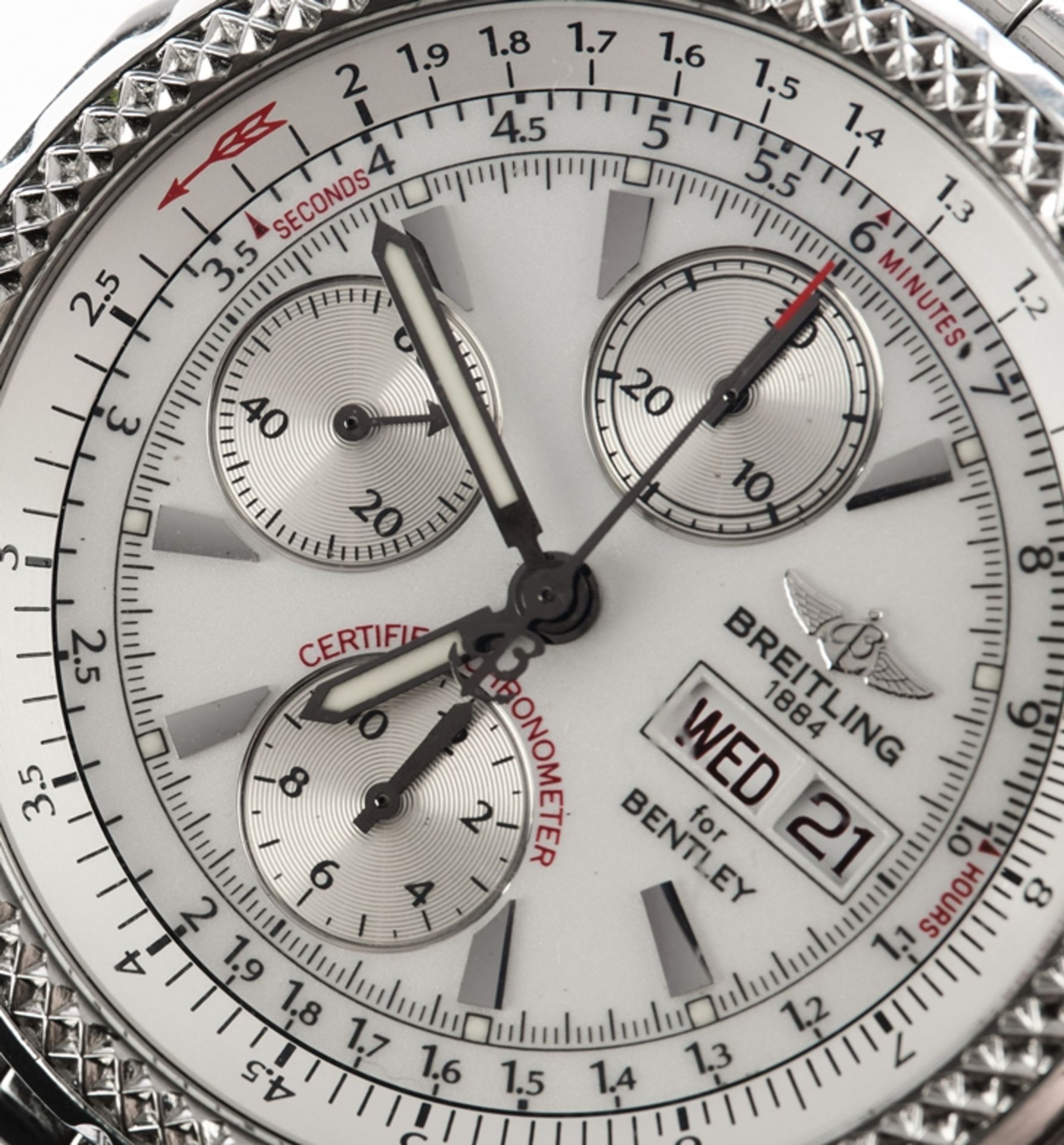 Herrenarmbanduhr, Breitling Bentley GT, 2007, Automatikchronograph, Ref. A13362, Stahl, Gehäuse 50  - Bild 3 aus 12