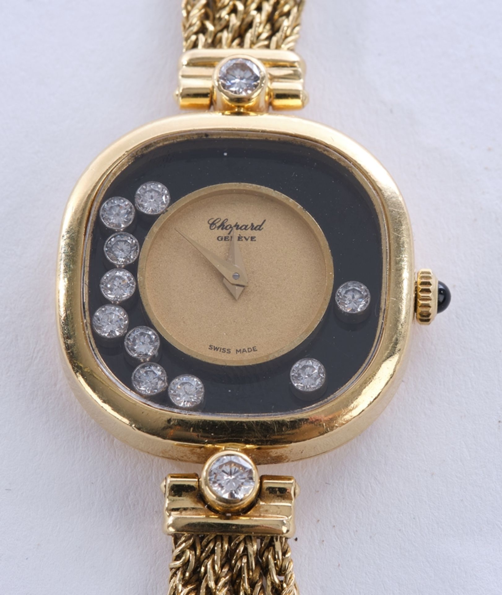 Damenarmbanduhr, Chopard, "Happy Diamonds", Schweiz, um 1980, Ref. 5089 6, quadratisches Gehäuse mi - Bild 5 aus 5