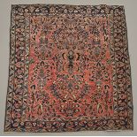 Amerikanischer-Sarough, Iran, alt, ca. 1.52 x 1.32 m, Gebrauchsspuren