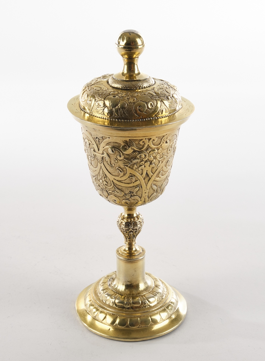 Renaissance-Deckelpokal, Silber, Nürnberg, 1603-1606, Nicolaus I Emmerling, Beschauzeichen N, Meist