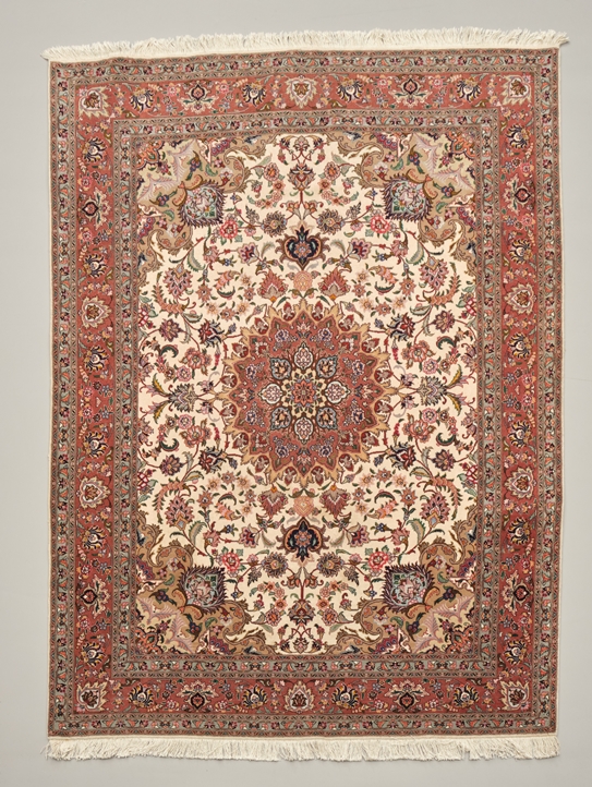 Täbriz, Iran, mit Seide und Korkwolle, ca. 2.08 x 1.52 m