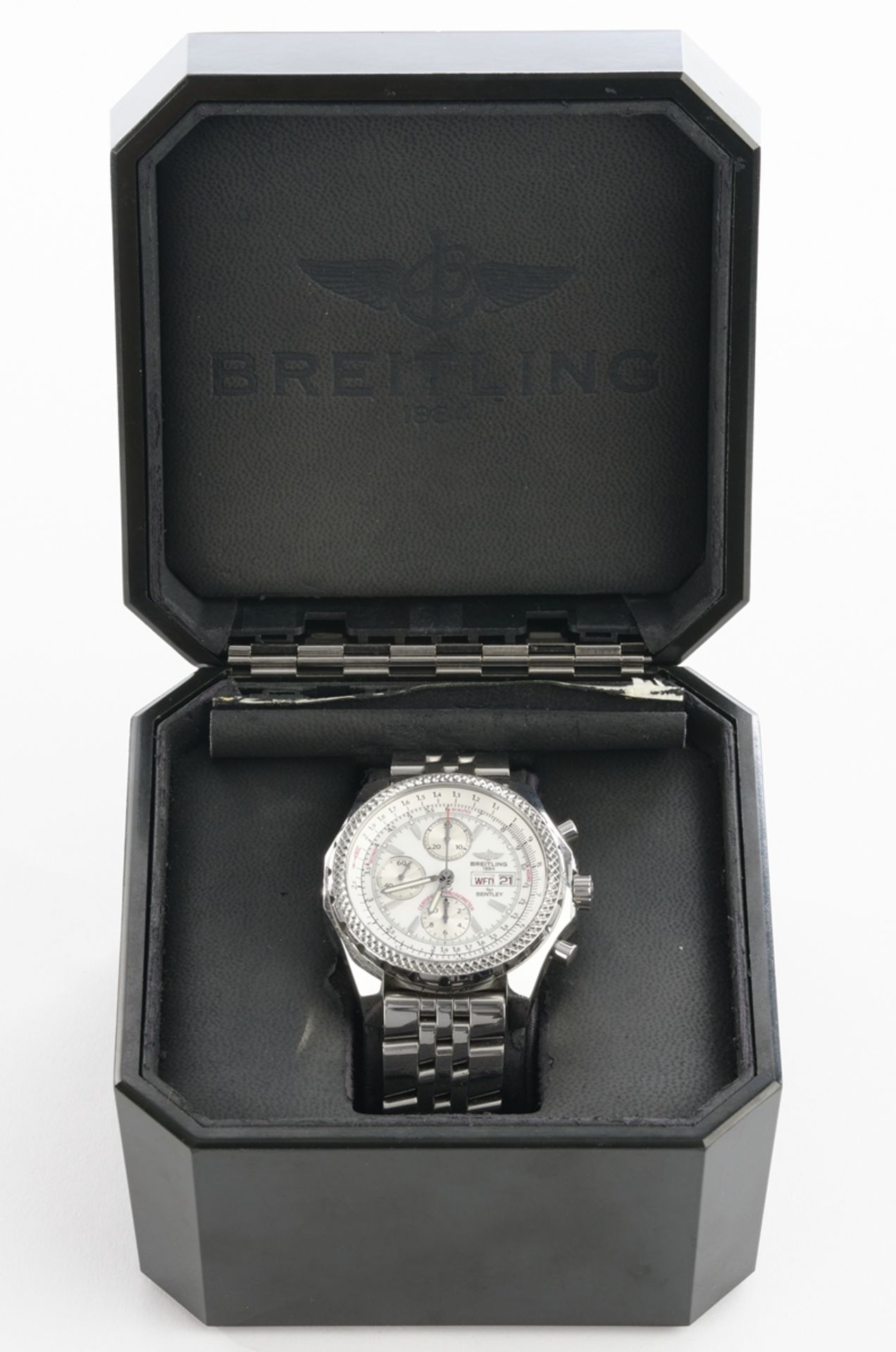 Herrenarmbanduhr, Breitling Bentley GT, 2007, Automatikchronograph, Ref. A13362, Stahl, Gehäuse 50  - Bild 11 aus 12