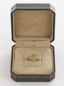 Chopard Ring, Serie "Happy Diamonds", GG 750, 24 Vollschliffbrillanten als Lünette, 3 bewegliche Vo