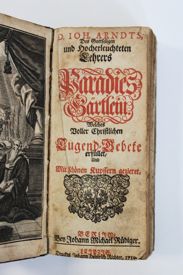 Buch, D. Johann Arndt, "D. Johann Arndts, des Gottseligen und hocherleuchteten Lehrers Paradies - G - Image 4 of 5