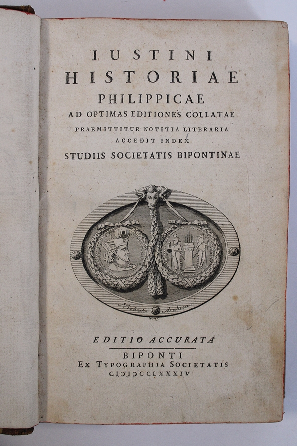 Buch, Justinus, (Marcus Junianus) "Iustini Historiae Philippicae. Ad optimas editiones collatae. Pr - Image 3 of 5