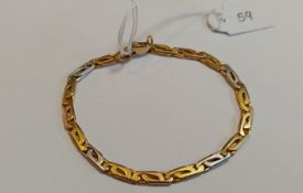 Armband, Gold 750, ca. 9.9 g, 16.5 cm lang