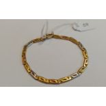 Armband, Gold 750, ca. 9.9 g, 16.5 cm lang