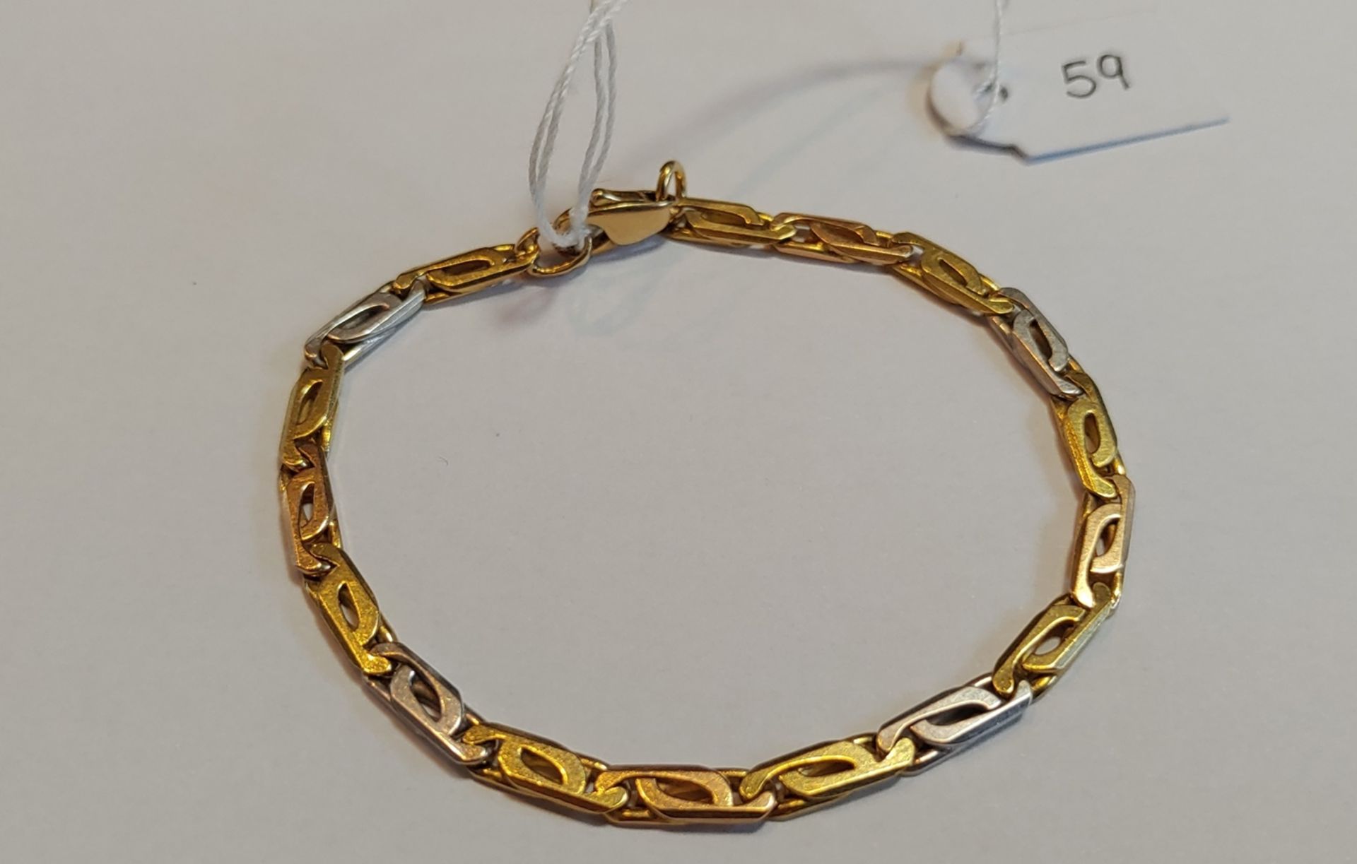 Armband, Gold 750, ca. 9.9 g, 16.5 cm lang