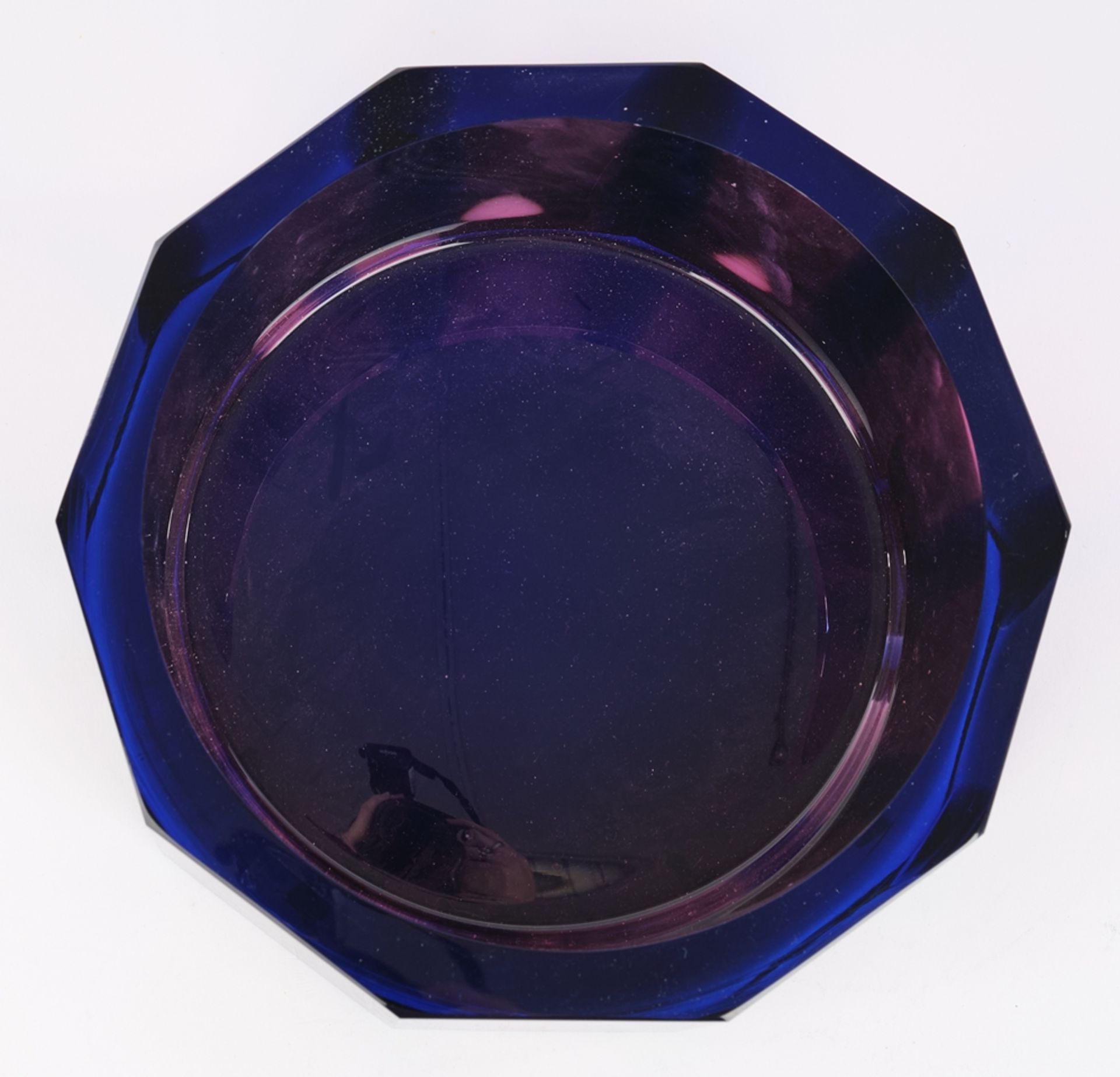 Jutrem, Arne Jon, Hadeland, Schüssel, Studioglas, zehneckig, in dunklen transparenten, rotvioletten - Bild 2 aus 4