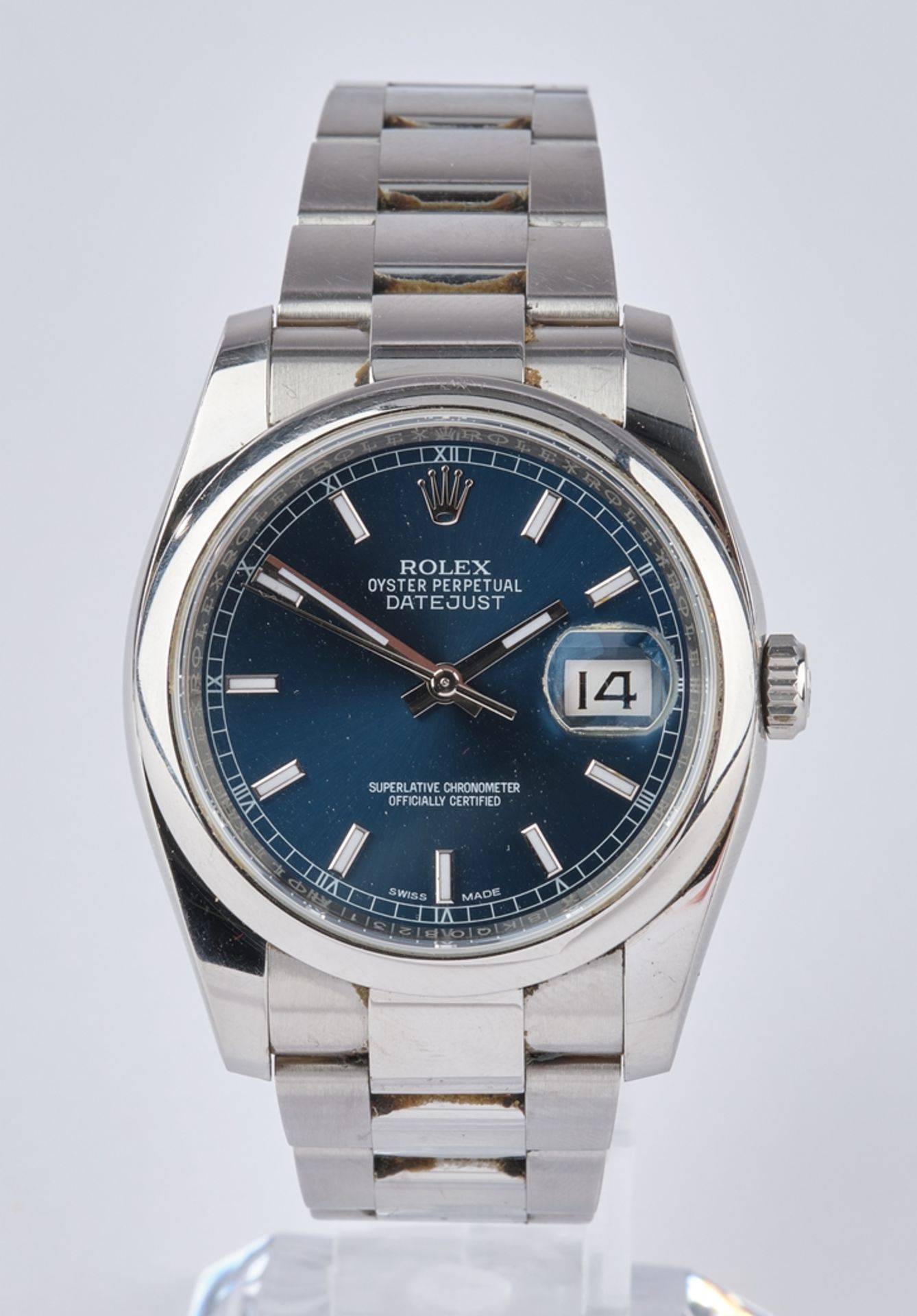 Rolex, Modell Oyster Perpetual Datejust, Schweiz, 2014, Ref. 116200-72600, Automatikwerk, Gehäuse u