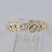 Ring, GG 585, 13 Brillanten, RM 14.5, ca. 2.3 g