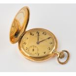 Savonette, bez. "Greenwich Chronometer", 1920er Jahre, Gehäuse GG 750, goldenes Zifferblatt mit ara