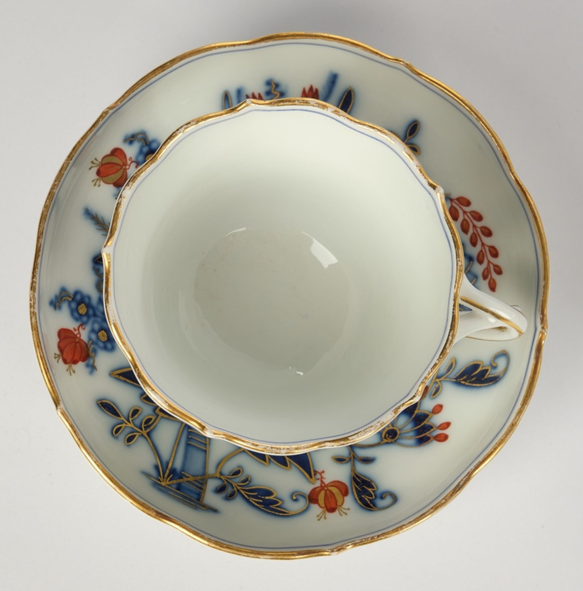 Kaffee- und Teeservice, 42-tlg., Meissen, Schwertermarke, 1850-1924, meist 1. Wahl, Zwiebelmuster,  - Bild 6 aus 7