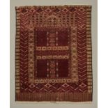 Tekke-Engsi, Turkmenien, alt, sehr feine Knüpfung, ca. 1.46 x 1.14 m, Gebrauchsspuren