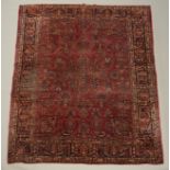 Amerikanischer Sarough, Iran, alt, ca. 3.46 x 2.70 m, Gebrauchsspuren