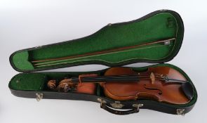 Violine, Markneukirchen, im Korpusboden auf Etikett bezeichnet Ludwig Glaesel jr. Markneukirchen, 6