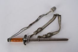 Offiziersdolch, 3. Reich, Heer, Klinge mit Herstellersignet Original Eickhorn Solingen, Eichenblatt