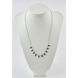 Collier, WG 750, 10 Turmaline zus. ca. 3.06 ct.