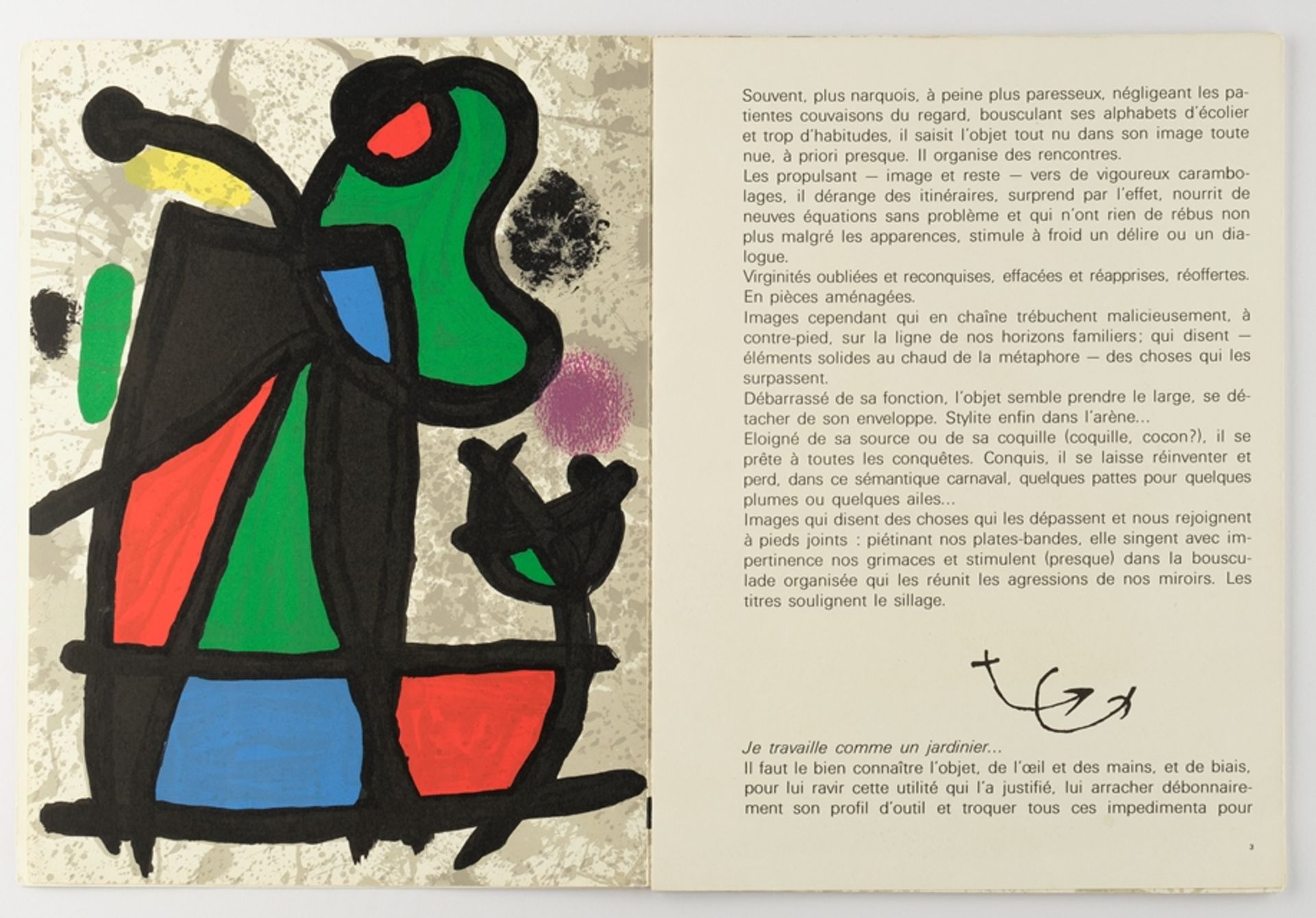 Künstler-Edition "Derriere le Miroir", gestaltet mit Werken des Künstlers Miró, Joan (Montroig 1893 - Image 2 of 2